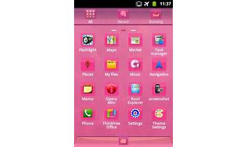 GO Launcher EX Theme Pink Dark for Android - Download the APK from Habererciyes